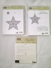 Stampin Up BRIGHT BEAUTIFUL Stamp Set and Stars Dies - NEW bundle, lot