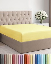 Queen Fitted Bed Sheet - Bottom Single Fitted Sheet Only - Ultra-Soft Hotel L...