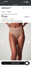 SPANXsupersmooth Undie-tectable Thong Size Large Cafe Au Lait NWT