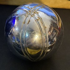 Vintage Bocce Replacement Ball 4.5", 1Lb 8oz Chrome Geometric