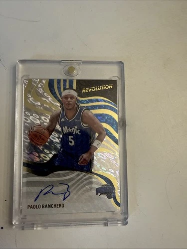 Paolo Banchero Auto Revolution 24-25 Sharp Tight Centered Card And Auto Case Hit