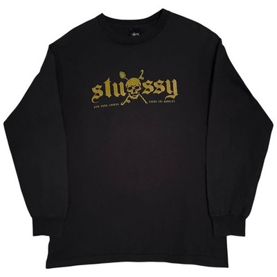 90s Old Stussy Skull Logo Long Sleeve T-Shirt Navy Blue Tag USA M 90s Old Stussy Skull Logo Long Sleeve T-Shirt Navy Blue Tag USA M
