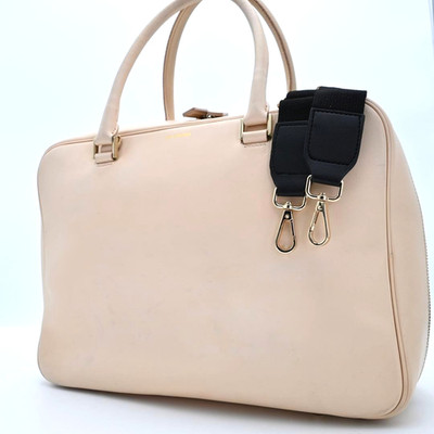 Jil Sander 2-Way Business Bag Tote Bag Leather Boston bag beige Fashion Women's