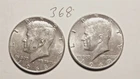 KENNEDY HALF DOLLAR,  40%  SILVER, 1968-D,  1969-P,  ---368