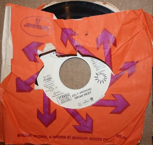URIAH HEEP **July Morning** ROCK 45 on MERCURY 73406 DJ-374 PROMOTIONAL STYRENE