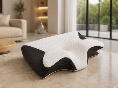  ️ HALSKISSEN FORMGEDÄCHTNIS SCHMETTERLING - ERGONOMISCHE STÜTZE 