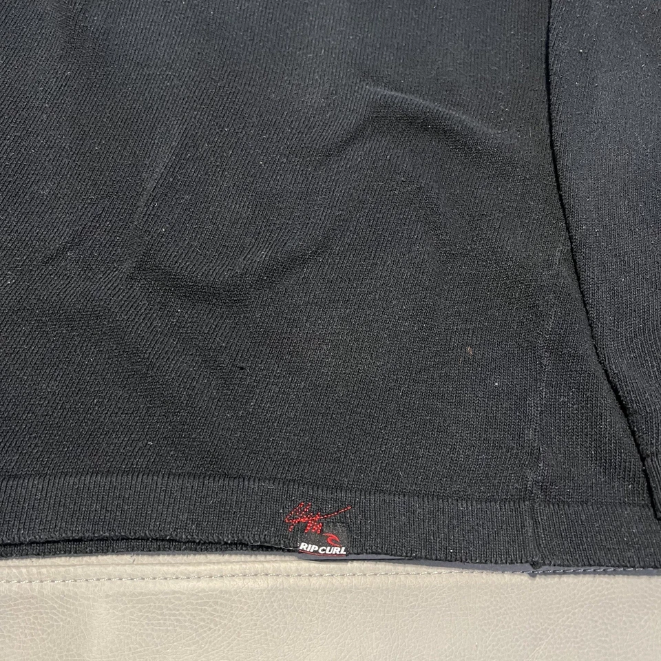 VTG Rip Curl Men Black Knit Surf Skater Thrasher Y2K Sweater Sweatshirt-L-9412 - Image 3 of 4