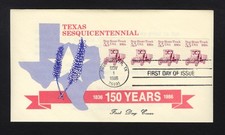 1986 Texas Sesquicentennial FDC sc 2125 First Day Cover Fort Worth, Texas 4