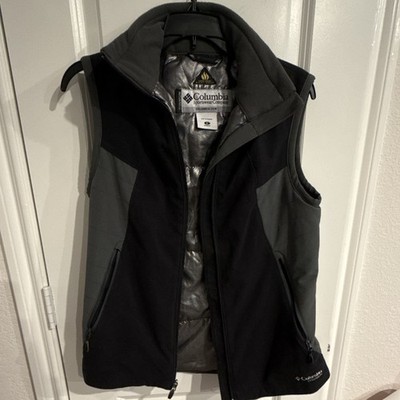 Columbia Titanium Women's Black/Gray Full Zip Vest w/ Pockets Size S