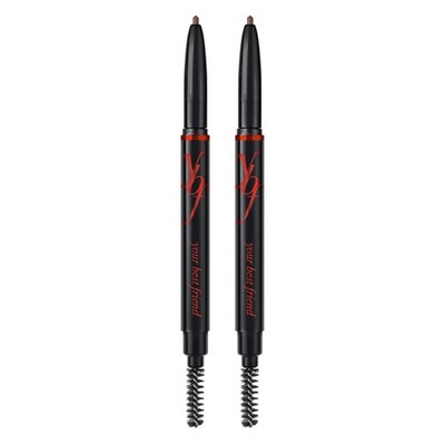 YBF Eyebrow Pencil Universal Automatic Brow Pencil w/ Spoolie Brush Makeup