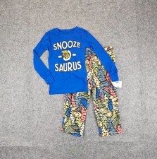 Carter's Toddler Boy 2-Piece Dinosaur Cotton  Fleece Pajamas NWT Size 2T, 3T