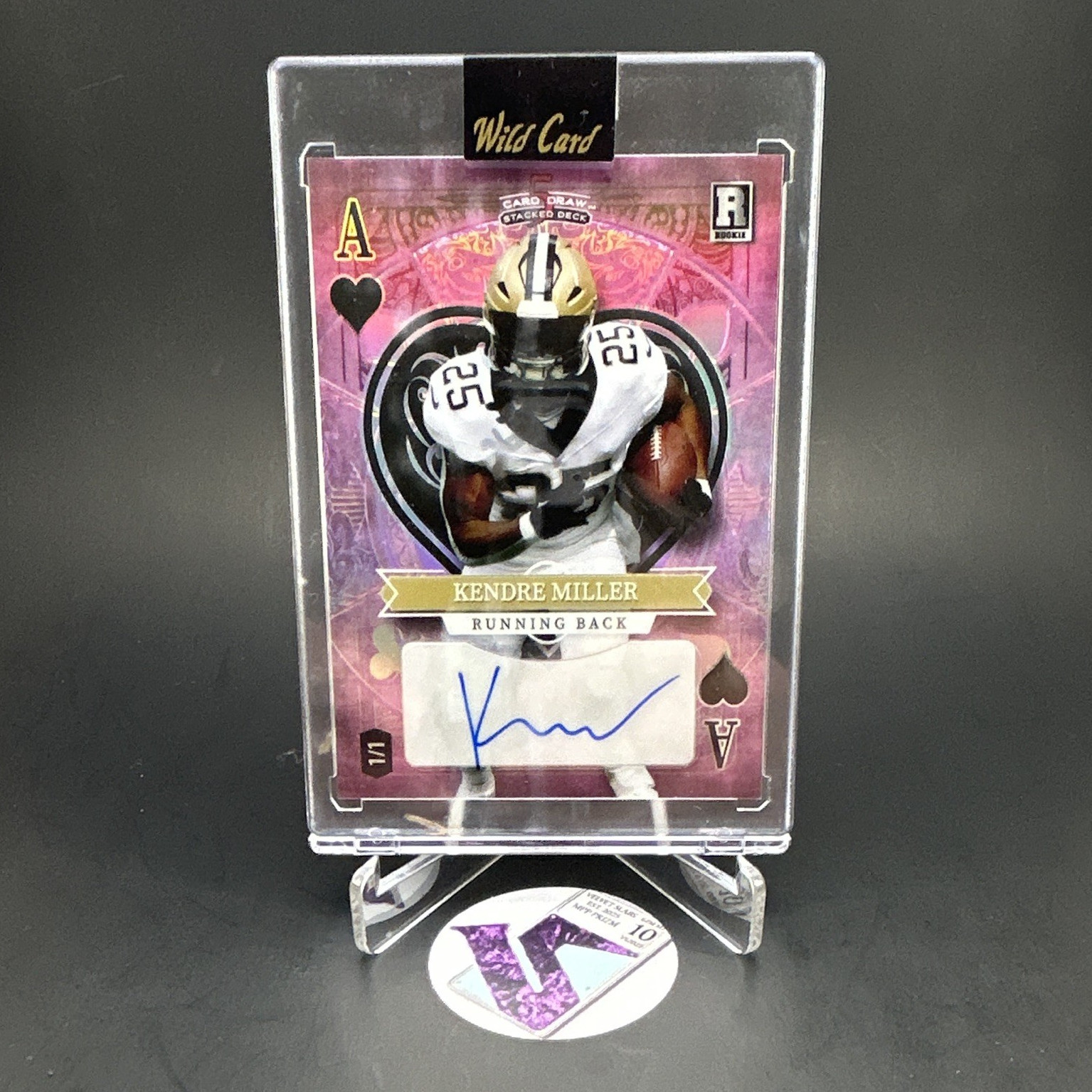Kendre Miller Wild Card 5 Card Draw Stacked Deck Ten Autographs #KMA Base
