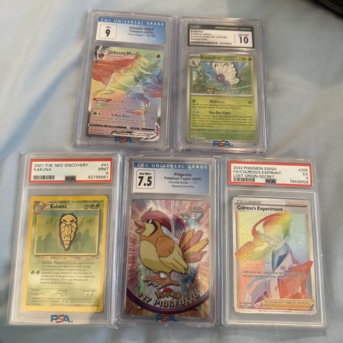 vintage Graded pokemon cards binder lot PSA & CGC vintage Graded pokemon cards binder lot PSA & CGC