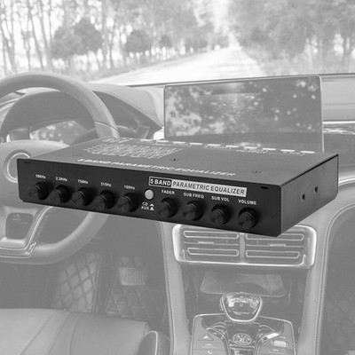 Auto-Audio-Equalizer mit CD-AUX-Eingang DSP-Chip 12 V DC Metall