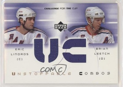 2001 Challenge for the Cup Unstoppable Combos Eric Lindros Brian Leetch HOF n1u