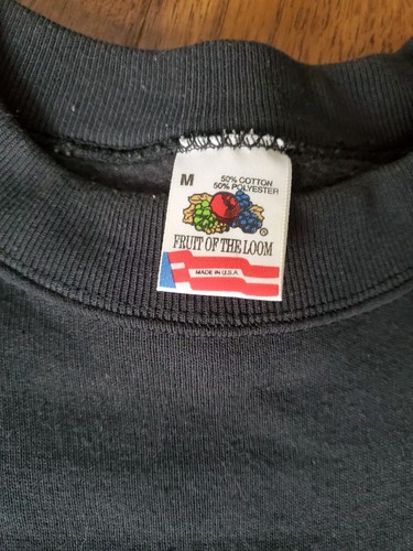 Rare Vintage 90s MGM Studios Metro Goldwyn Mayer STUNT CREW Black Crewneck Medium - Bild 8 von 14