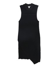 bar III Womens Ribbed Sweater Dress, Black, Large