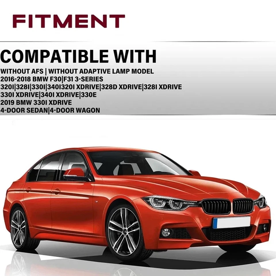 Headlights LED Headlamps Left+Right Side for 2016 2017 2018 BMW 330i 340i 320i - Image 2 of 4