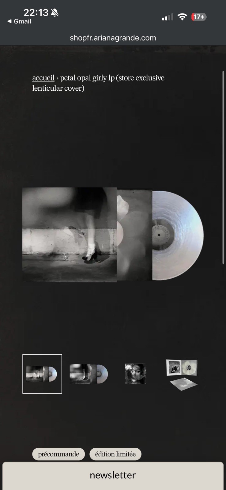 Ariana Grande Petal Opal Girly LP (Store Exclusive Lenticular Cover) - Presale