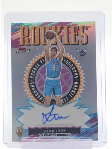 LIAM MCNEELEY 2025-26 TOPPS FINEST ROOKIE FINEST REFRACTOR RC AUTO Q6846