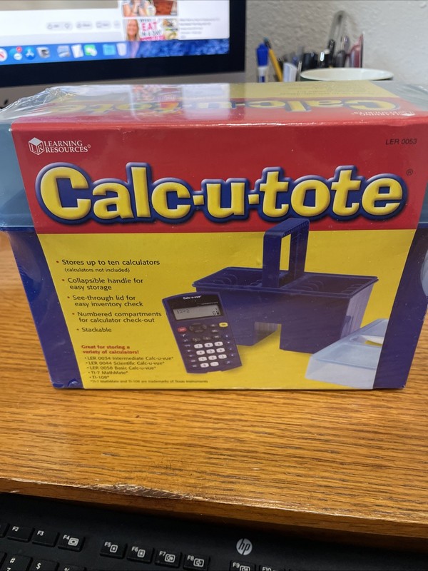 10 Basic Calculators & Storage Case Student Learning Resources Grades K-6 