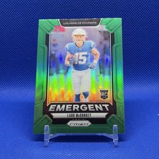 2024 Panini Prizm Emergent Green Rookie Ladd McConkey Chargers NFL Football