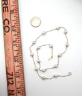 10K Yellow Gold Pearl Station Necklace 16" [N141] — photo 4