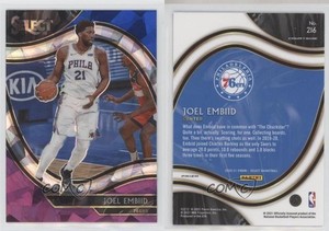 2020-21 Panini Select Courtside Blue White Purple Cracked Ice Prizm Joel Embiid