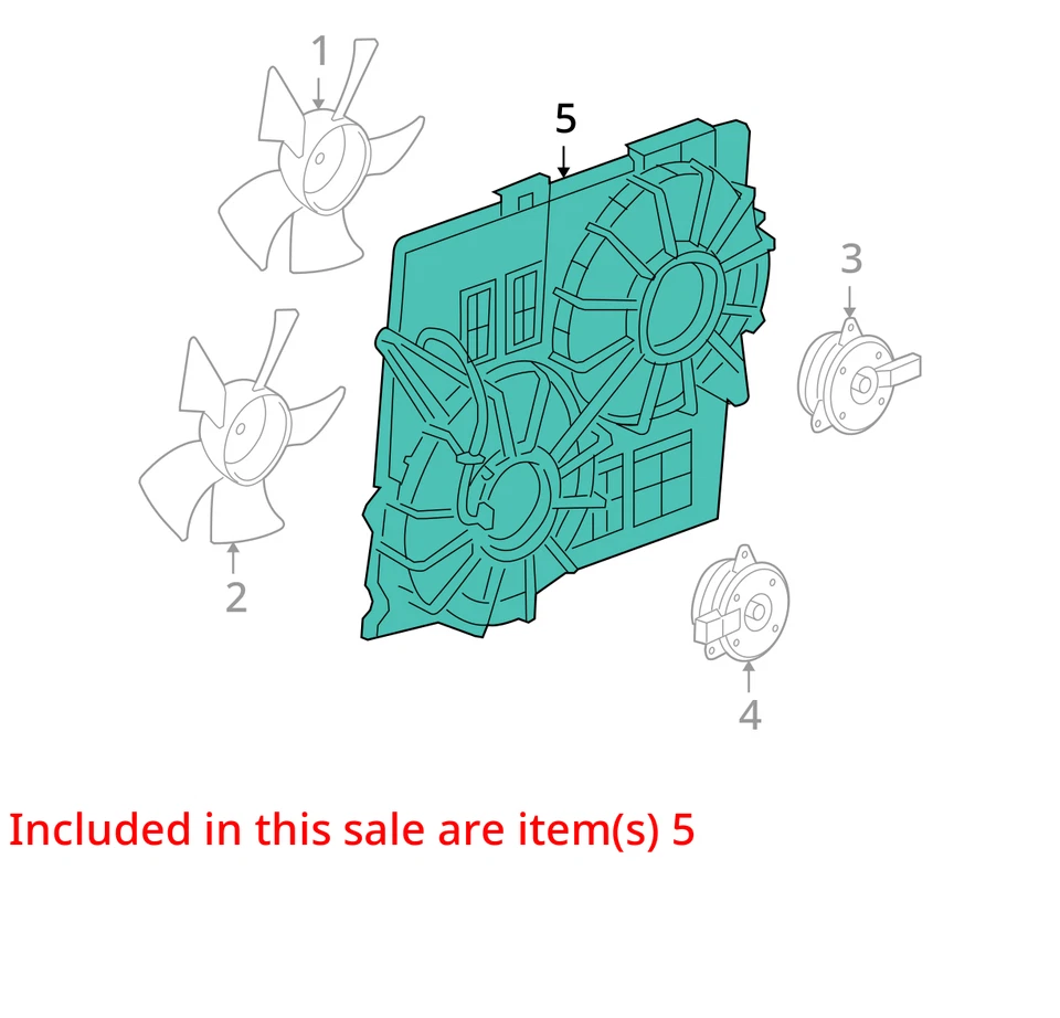 ADEQUADO PARA 2004-2007 CADILLAC CTS STS SHROUD ENG VENTILADOR LEGAL 19129907 - NOVO FABRICANTE DE EQUIPAMENTO ORIGINAL 19129907 - Imagem 2 de 3