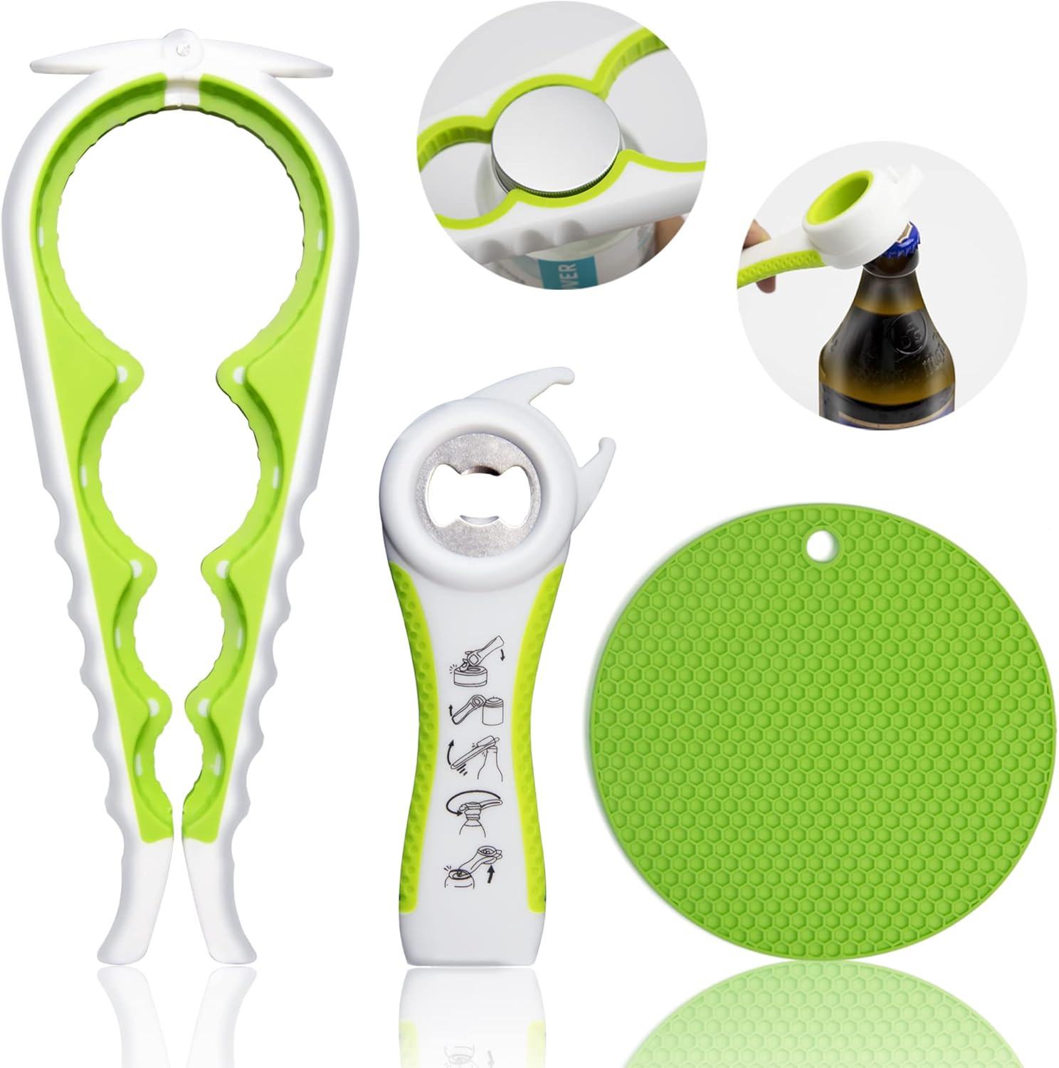 Jar Opener for Weak Hands, Seniors with Arthritis, 5 in 1 Mu