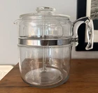 Vintage 7759 B Pyrex 9 Cup Glass Percolator Coffee Pot Flame Ware Complete Set