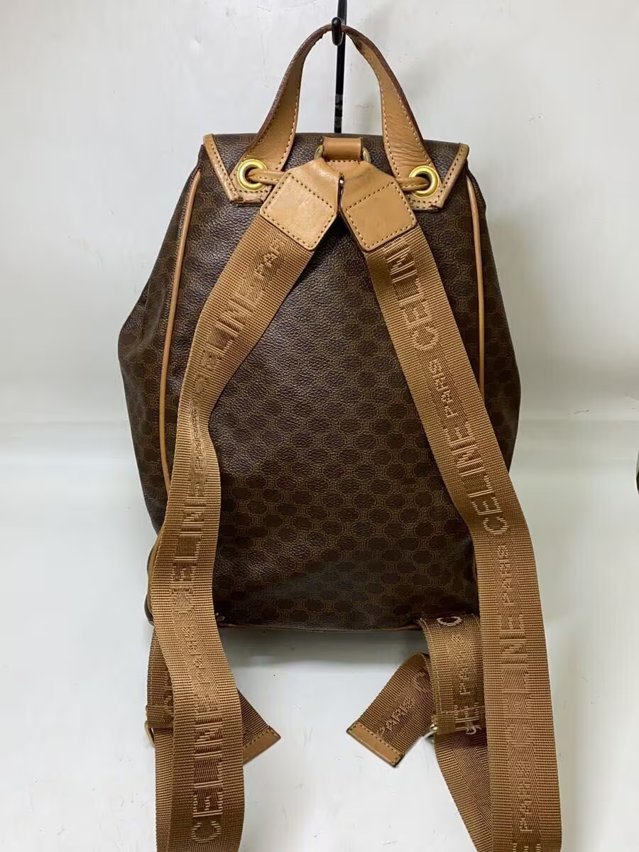 CELINE Macadam patterned leather backpack with sc… - image 3