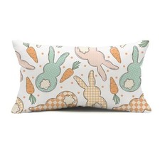 Vintage Lumbar Pillow Cover 12x20 Inch, Cute 20" x 12" Pack of 1 Easter Bunny