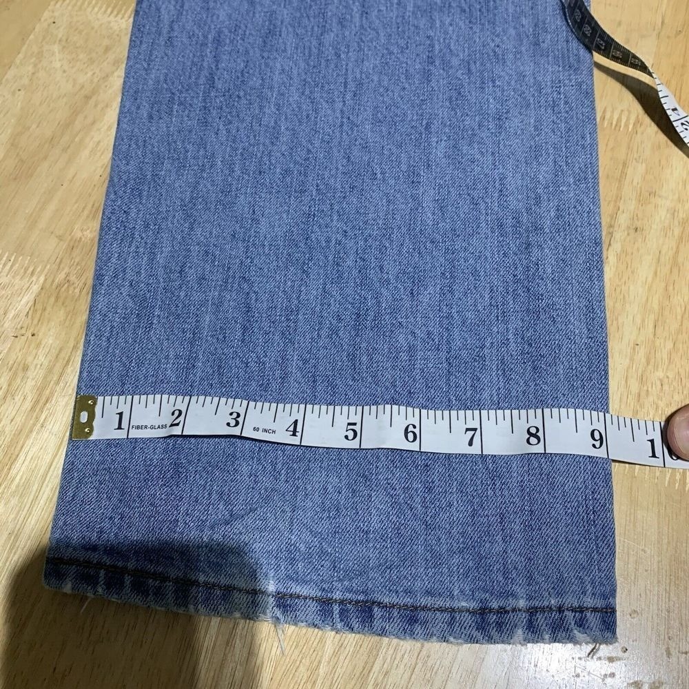 WRANGLER Jeans Mens 40X30 Relaxed Fit Stretch Faded Blue A-68 thumbnail 8