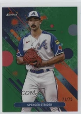 2025 Topps Finest Common Green Refractor 71/75 Spencer Strider #12 6m7