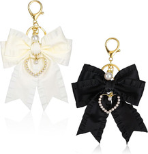 2 Pcs Bow Keychain - Bow Purse Charm - Bow Keychain for Purse  Bag - Bowknot Ch