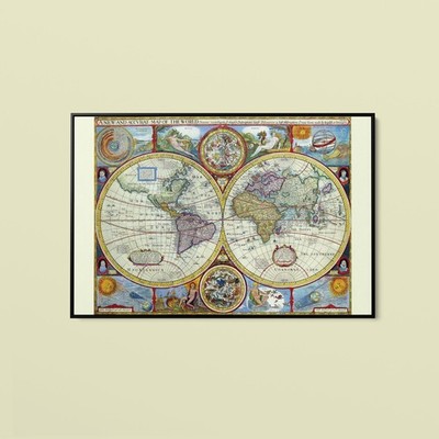 Speed - New and Accurate Map of the World a Stereographic Projection - Art Print
