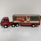 Vtg 1970s Buddy L COCA-COLA Delivery Trailer Truck Bottle Crates & Cart Japan