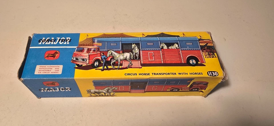 CORGI TOYS MAJOR 1130 BEDFORD CIRCUS CHIPPERFIELDS HORSE TRANSPORTER OVP H013-88 - Bild 3 von 4