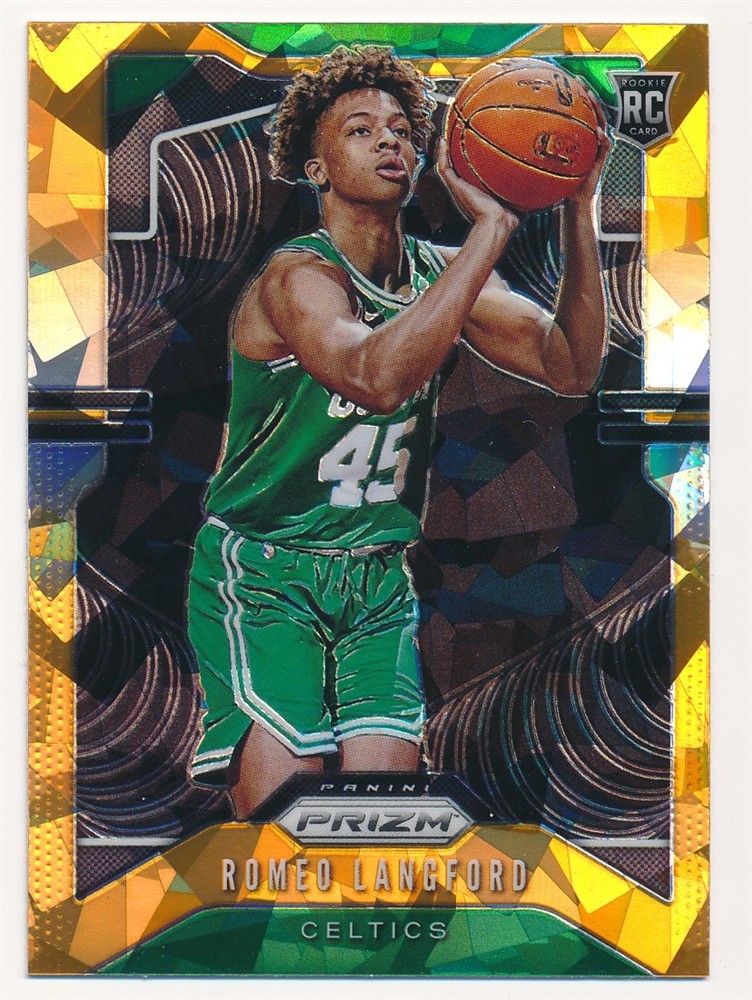 ROMEO LANGFORD 2019-20 PANINI PRIZM ORANGE CRACKED ICE #260 RC ROOKIE MINT