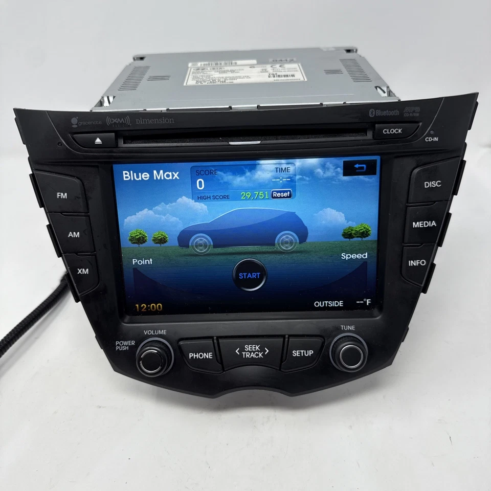Receptor multimedia de radio Hyundai Veloster 2014-2017 LAC1731ENFS OEM probado Foto 2 de 4