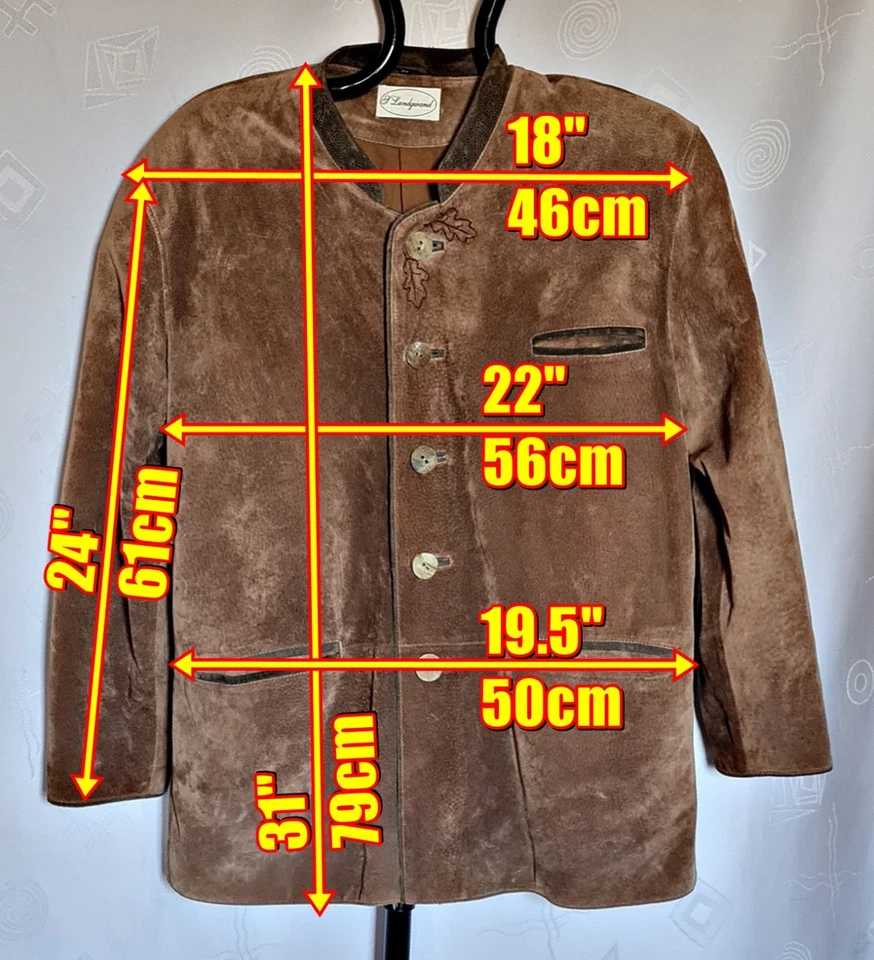 JACKET VINTAGE J LANDGWAND TRACHTEN OKTOBERFEST DIRNDL LEATHER MENS US40 EU50 - Image 2 of 4