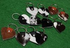 Cowhide keychain Hair On Leather Key Chain (12 key chain) Real Hair On Hide 8049 — photo 3
