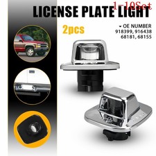 For 1988-00 Chevy C/K Pickup Chrome Housing Tag Light License Plate Lamp 1-10Set