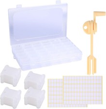 Embroidery Organizer Box Set, Plastic Embroidery Thread Storage Box, 106 Pcs Box