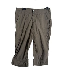 The North Face Womens Cropped Hiking Pants Size 6 Green Nylon Outdoor Cargo