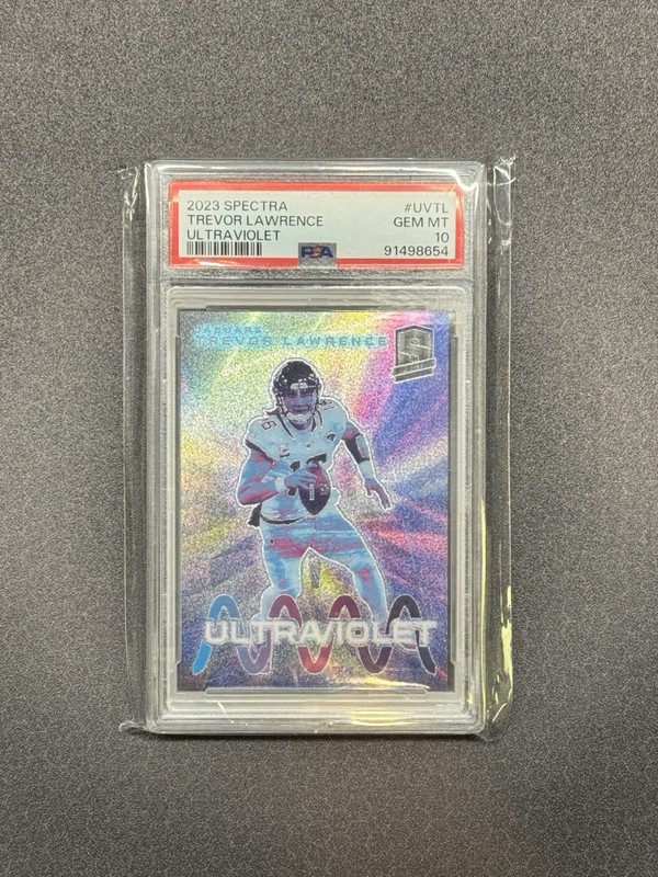Panini 2023 Spectra Ultraviolet Trevor Lawrence Jaguars #UV-7 PSA 10