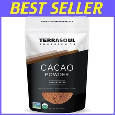 Certified Organic Raw Cacao Powder, 2 Lbs Pack - Antioxidant-Rich Superfood