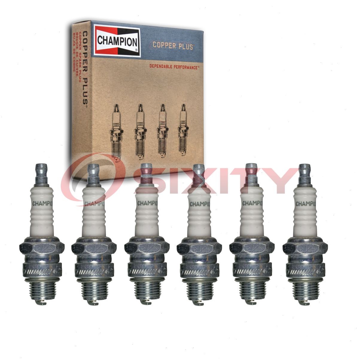 6 pc Champion Copper Plus Spark Plugs for 1952 Hudson Wasp 3.8L 4.3L L6 se