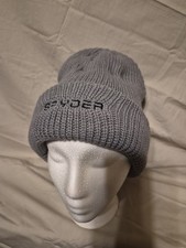 Spyder Mens Knit Cuff Beanie OSFM Grey Thick New No Tag